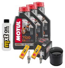 Inspectiepakket 3L 20W-50 + Oliefilter + 2x Bougie voor Harley Davidson FXDB Dyna Street Bob 1585 cc Bj. 2006