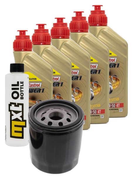Inspektionspaket 5L 20W-50 + Ölfilter für Harley Davidson VRSCR Street-Rod 1130 ccm Bj. 2006 - 2007