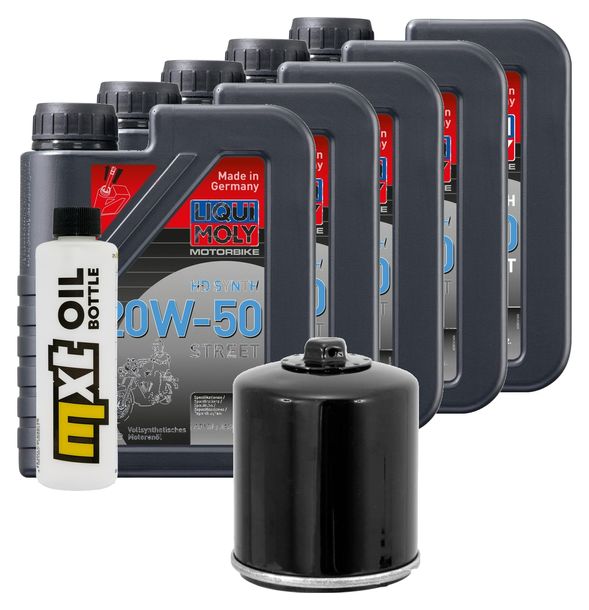 Paquete de inspección 5L 20W-50+filtro de aceite para Harley Davidson VRSCR Street-Rod 1130 ccm Año 2006 - 2007