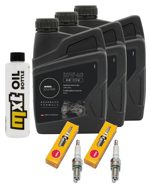 Inspektionspaket 3L 20W-50 + Ölfilter + 2x Zündkerze für Harley Davidson XL Forty-Eight 1200 ccm Bj. 2014