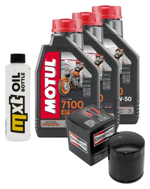 Inspektionspaket 3L 20W-50 + Ölfilter + 2x Zündkerze für Harley Davidson XL N Iron 883 ccm Bj. 2010