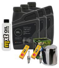 Pacote de Inspeção 3L 20W-50 + Filtro de Óleo + 2x Vela de Ignição para Harley Davidson XL N Iron 883 ccm Ano de Fabricação 2010