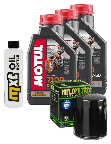 Inspektionspaket 3L 20W-50 + Ölfilter für BSA A50 1R Royal Star A65 1T Thunderbolt, Buell X1 Lightning Harley Davidson FLD Dyna Switchback 500 - 1584 Bj. 1961 - 2021