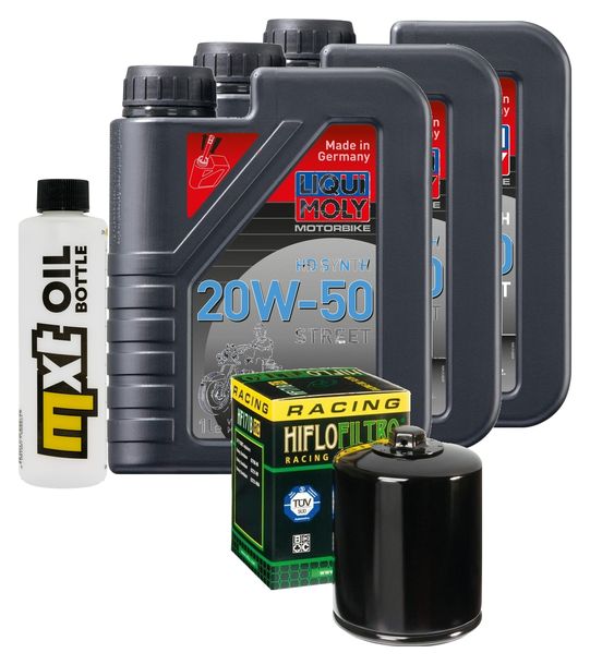 Inspektionspaket 3L 20W-50 + Ölfilter für BSA A50 1R Royal Star A65 1T Thunderbolt, Buell X1 Lightning Harley Davidson FLD Dyna Switchback 500 - 1584 Bj. 1961 - 2021