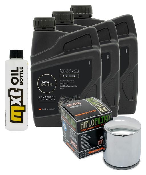 Inspektionspaket 3L 20W-50 + Ölfilter für BSA A50 1R Royal Star A65 1T Thunderbolt, Buell X1 Lightning Harley Davidson FLD Dyna Switchback 500 - 1584 Bj. 1961 - 2021