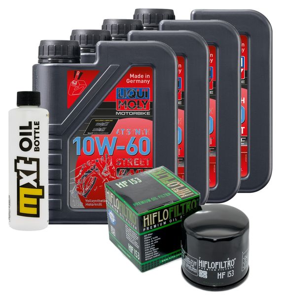 Paquete de inspección 4L 10W-60+filtro de aceite para Ducati Strada 888 ccm Año 1993