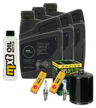 Inspectiepakket 3L 20W-50 + Oliefilter + 2x Bougie voor Harley Davidson FXDF Dyna Fat Bob FXDB Street 1585 / 1690 cc Bauwjaar 2008 - 2015