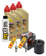 Pacote de Inspeção 3L 20W-50 + Filtro de Óleo + 2x Vela de Ignição para Harley Davidson FXDF Dyna Fat Bob FXDB Street 1585 / 1690 ccm Ano. 2008 - 2015