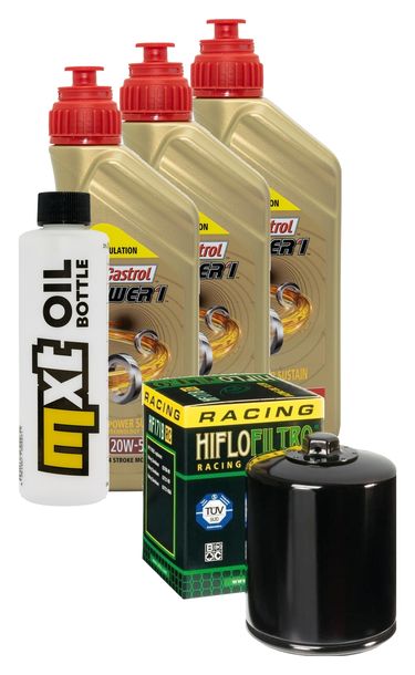 Inspektionspaket 3L 20W-50 + Ölfilter + 2x Zündkerze für Harley Davidson FXDF Dyna Fat Bob FXDWGI EFI Wide Glide FXDB Street 1584 / 1585 ccm Bj. 2010 - 2013