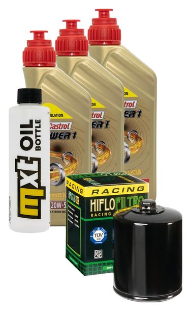 Inspektionspaket 3L 20W-50 + Ölfilter + 2x Zündkerze für Harley Davidson FXDF Dyna Fat Bob FXDWGI EFI Wide Glide FXDB Street 1584 / 1585 ccm Bj. 2010 - 2013