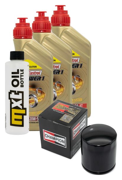 Inspektionspaket 3L 20W-50 + Ölfilter + 2x Zündkerze für Harley Davidson FXDF Dyna Fat Bob FXDWGI EFI Wide Glide FXDB Street 1584 / 1585 ccm Bj. 2010 - 2013