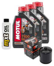 Inspectiepakket 3L 20W-50 + Oliefilter + 2x Bougie voor Harley Davidson FXDF Dyna Fat Bob FXDWGI EFI Wide Glide FXDB Street 1584 / 1585 cc Bj. 2010 - 2013