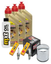 Inspektionspaket 3L 20W-50 + Ölfilter + 2x Zündkerze für Harley Davidson FXDF Dyna Fat Bob FXDWGI EFI Wide Glide FXDB Street 1584 / 1585 ccm Bj. 2010 - 2013