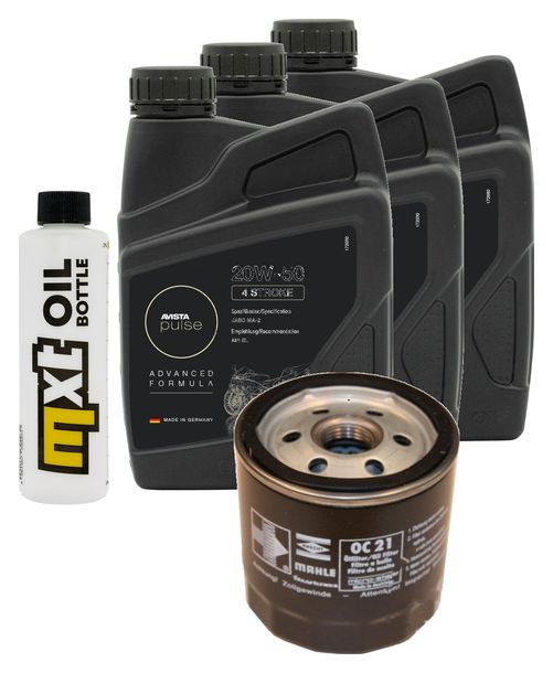 Inspektionspaket 3L 20W-50 + Ölfilter + 2x Zündkerze für Harley Davidson XL N Iron 883 ccm Bj. 2011