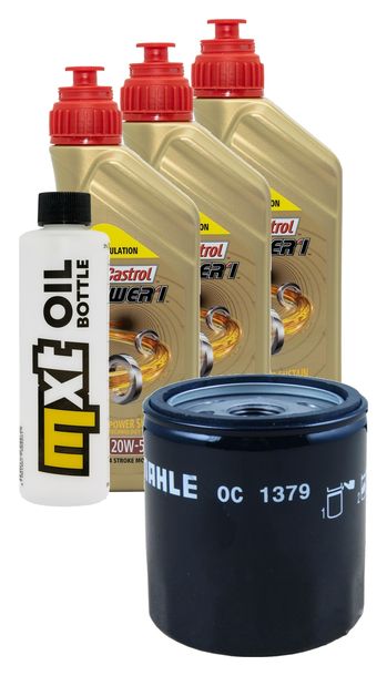 Inspektionspaket 3L 20W-50 + Ölfilter + 2x Zündkerze für Harley Davidson XL Sportster XLX 1203 Forty Eight 883 / 1200 ccm Bj. 2007 - 2014
