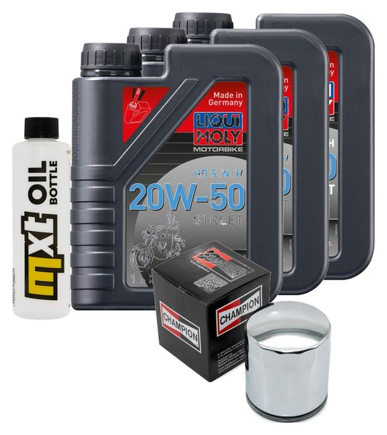 Inspektionspaket 3L 20W-50 + Ölfilter für Harley Davidson XLH Sportster Hugger 883 ccm Bj. 1999