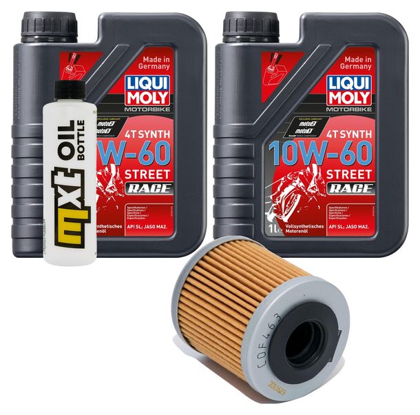 Pacchetto di ispezione 2L 10W-60 + filtro olio per Aprilia SXV RXV 450 / 550 ccm Anno 2006