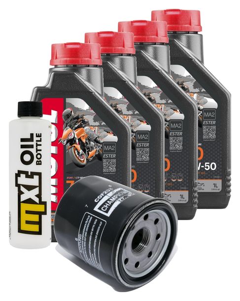 Pacchetto di ispezione 4L 10W-50+filtro olio per Honda GL Gold Wing SE, Yamaha VMX V-Max ST Pan-European 1100 - 1500 ccm Anno 1989 - 2001