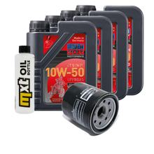 Inspectiepakket 4L 10W-50 + oliefilter voor Honda GL Gold Wing SE, Yamaha VMX V-Max ST Pan-European 1100 - 1500 cc bouwjaar 1989 - 2001