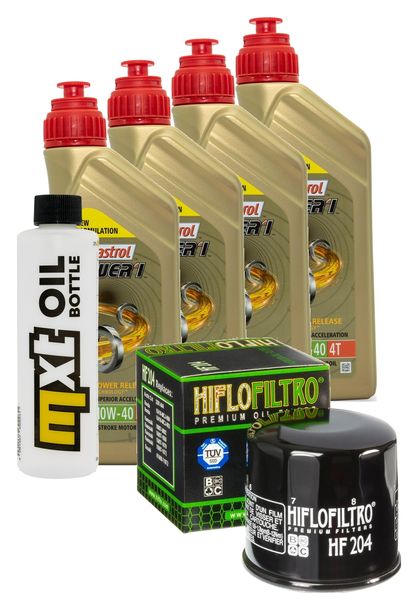 Paquete de inspección 4L 10W-40 + filtro de aceite para Brixton Crossfire, Honda CB SF CMX A Rebel GL Goldwing Yamaha XVS C Bolt 400 - 1800 ccm Año 1974 - 2023