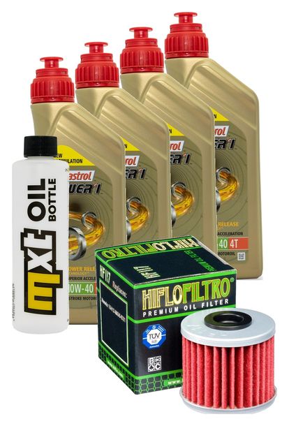 Inspektionspaket 4L 10W-40 + Ölfilter für Brixton Crossfire, Honda CB SF CMX A Rebel GL Goldwing Yamaha XVS C Bolt 400 - 1800 ccm Bj. 1974 - 2023