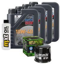 Pacchetto di ispezione 4L 10W-40 + filtro olio per Brixton Crossfire, Honda CB SF CMX A Rebel GL Goldwing Yamaha XVS C Bolt 400 - 1800 ccm Anno 1974 - 2023