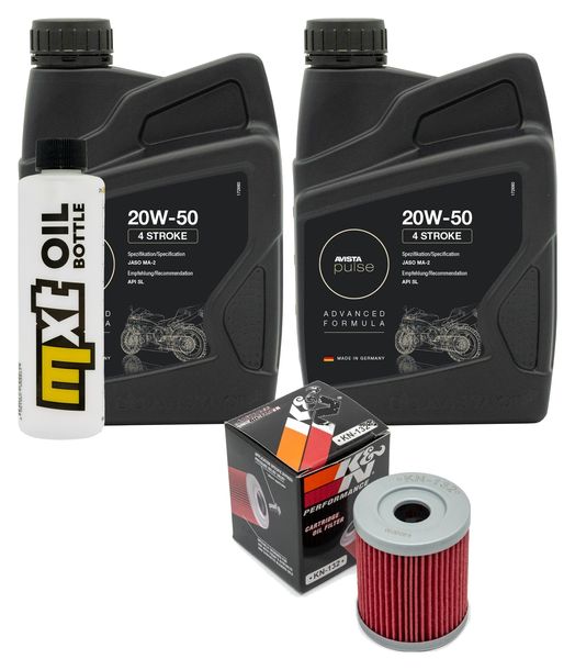 Inspektionspaket 2L 20W-50 + Ölfilter + 1x Zündkerze für Suzuki AN Burgman 400 ccm Bj. 2006