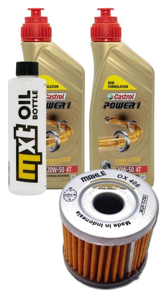 Inspektionspaket 2L 20W-50 + Ölfilter + 1x Zündkerze für Suzuki AN Burgman 400 ccm Bj. 2006