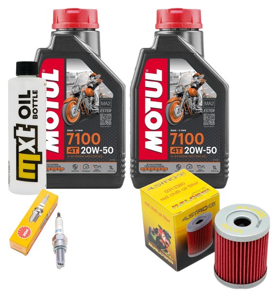 Inspektionspaket 2L 20W-50 + Ölfilter + 1x Zündkerze für Suzuki AN Burgman 400 ccm Bj. 2006