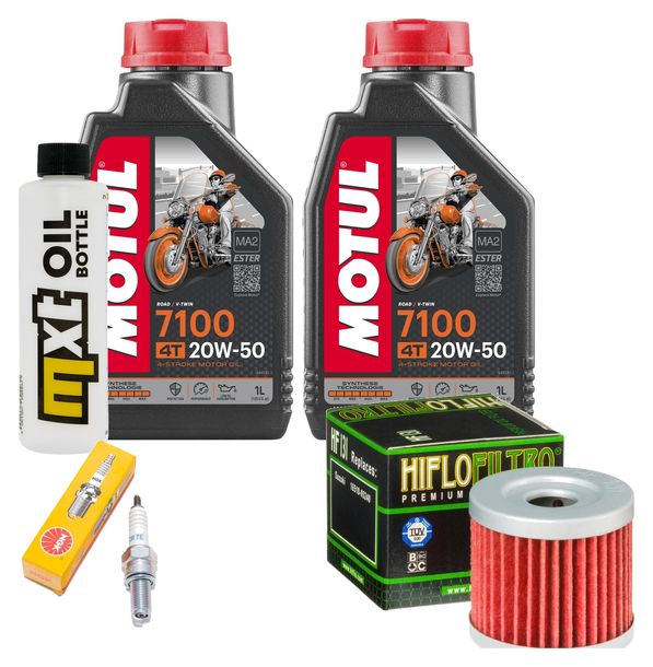 Inspektionspaket 2L 20W-50 + Ölfilter + 1x Zündkerze für Suzuki AN Burgman 400 ccm Bj. 2006