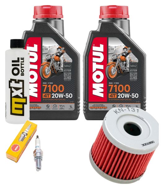 Inspektionspaket 2L 20W-50 + Ölfilter + 1x Zündkerze für Suzuki AN Burgman 400 ccm Bj. 2006