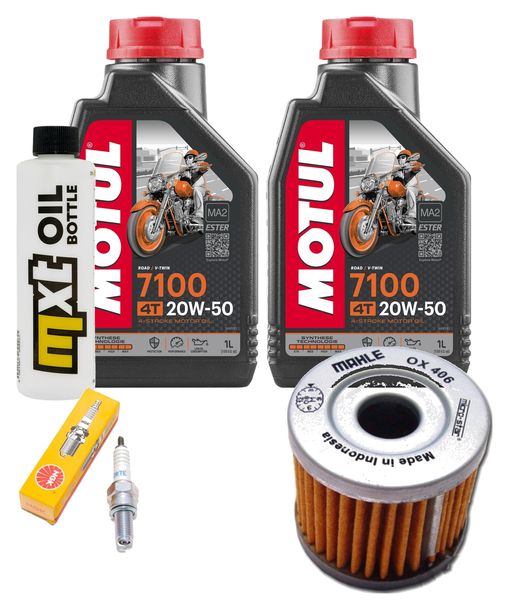 Inspektionspaket 2L 20W-50 + Ölfilter + 1x Zündkerze für Suzuki AN Burgman 400 ccm Bj. 2006