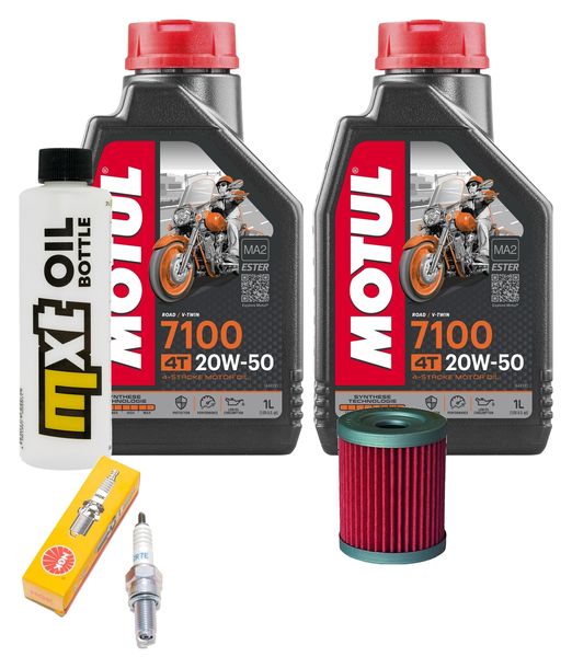 Inspektionspaket 2L 20W-50 + Ölfilter + 1x Zündkerze für Suzuki AN Burgman 400 ccm Bj. 2006