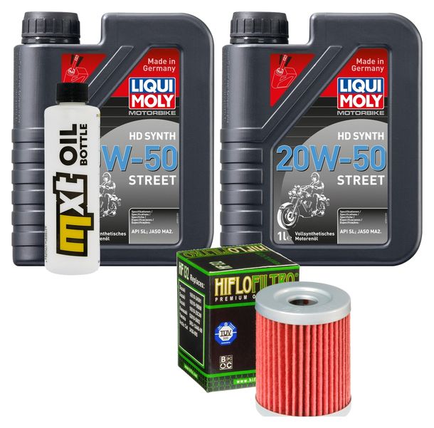 Inspektionspaket 2L 20W-50 + Ölfilter + 1x Zündkerze für Suzuki AN Burgman 400 ccm Bj. 2006