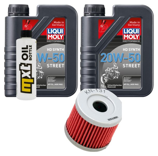 Inspektionspaket 2L 20W-50 + Ölfilter + 1x Zündkerze für Suzuki AN Burgman 400 ccm Bj. 2006