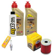 Kit d'inspection 2L 20W-50 + filtre à huile + 1x bougie pour Suzuki AN Burgman 400 ccm Année 2006