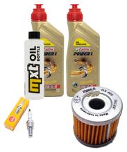 Pacote de Inspeção 2L 20W-50 + Filtro de Óleo + 1x Vela de Ignição para Suzuki AN Burgman 400 ccm Ano 2006