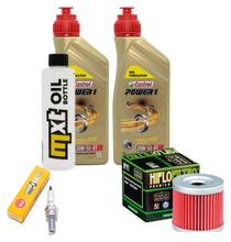 Pacote de Inspeção 2L 20W-50 + Filtro de Óleo + 1x Vela de Ignição para Suzuki AN Burgman 400 ccm Ano 2006