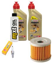 Pacote de Inspeção 2L 20W-50 + Filtro de Óleo + 1x Vela de Ignição para Suzuki AN Burgman 400 ccm Ano 2006