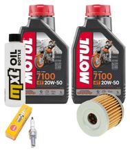 Inspectiepakket 2L 20W-50 + Oliefilter + 1x Bougie voor Suzuki AN Burgman 400 ccm Bj. 2006