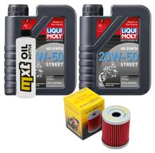 Inspectiepakket 2L 20W-50 + Oliefilter + 1x Bougie voor Suzuki AN Burgman 400 ccm Bj. 2006