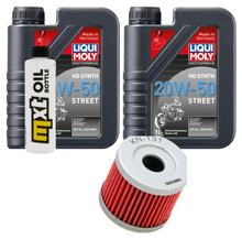 Kit d'inspection 2L 20W-50 + filtre à huile + 1x bougie pour Suzuki AN Burgman 400 ccm Année 2006