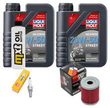 Inspectiepakket 2L 20W-50 + Oliefilter + 1x Bougie voor Suzuki AN Burgman 400 ccm Bj. 2006