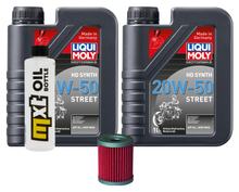 Pacote de Inspeção 2L 20W-50 + Filtro de Óleo + 1x Vela de Ignição para Suzuki AN Burgman 400 ccm Ano 2006