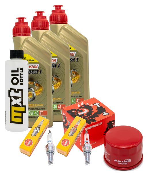 Pacchetto di ispezione 3L 10W-40 + filtro olio + 2x candela per Yamaha XP T-Max 530 ccm