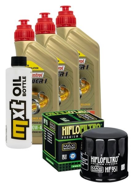 Inspektionspaket 3L 10W-40 + Ölfilter + 2x Zündkerze für Yamaha XP T-Max 530 ccm