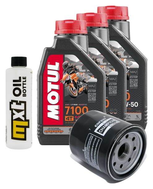 Inspektionspaket 3L 10W-50 + Ölfilter für Honda NTV Revere, Yamaha XJ S Diversion 600 / 650 ccm Bj. 1988 - 1999