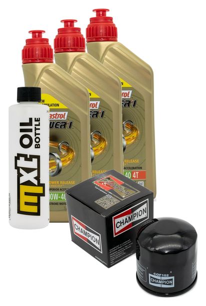 Inspektionspaket 3L 10W-40 + Ölfilter für Honda VF F F2 R VT C CD GT Custom 500 - 1000 ccm Bj. 1983 - 1986