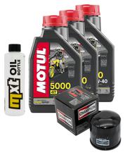 Pacchetto di ispezione 3L 10W-40+filtro olio per Honda VF F F2 R VT C CD GT Custom 500 - 1000 ccm Anno 1983 - 1986