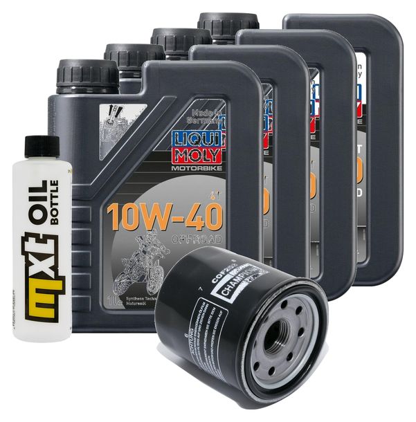 Pacchetto di ispezione 4L 10W-40 + filtro olio per Honda VTR F Firestorm 1000 ccm Anno 2003 - 2006